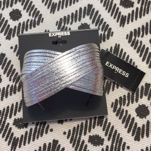Express cuff bracelet - silver - NWT